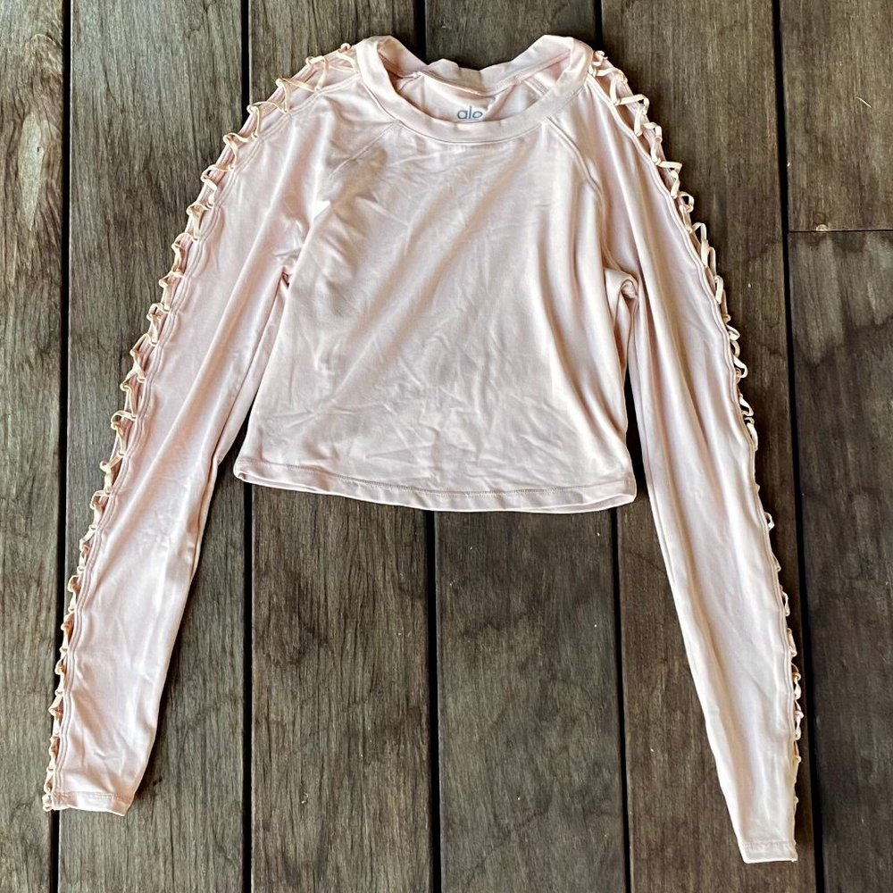 Pink Alo Yoga Crop Top